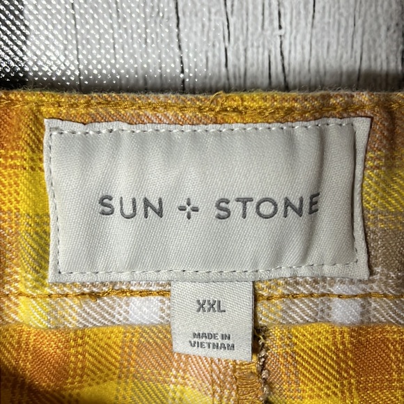Sun & Stone Men's Yellow Jonathan Plaid Casual Pants Size XXL - Picture 6 of 8